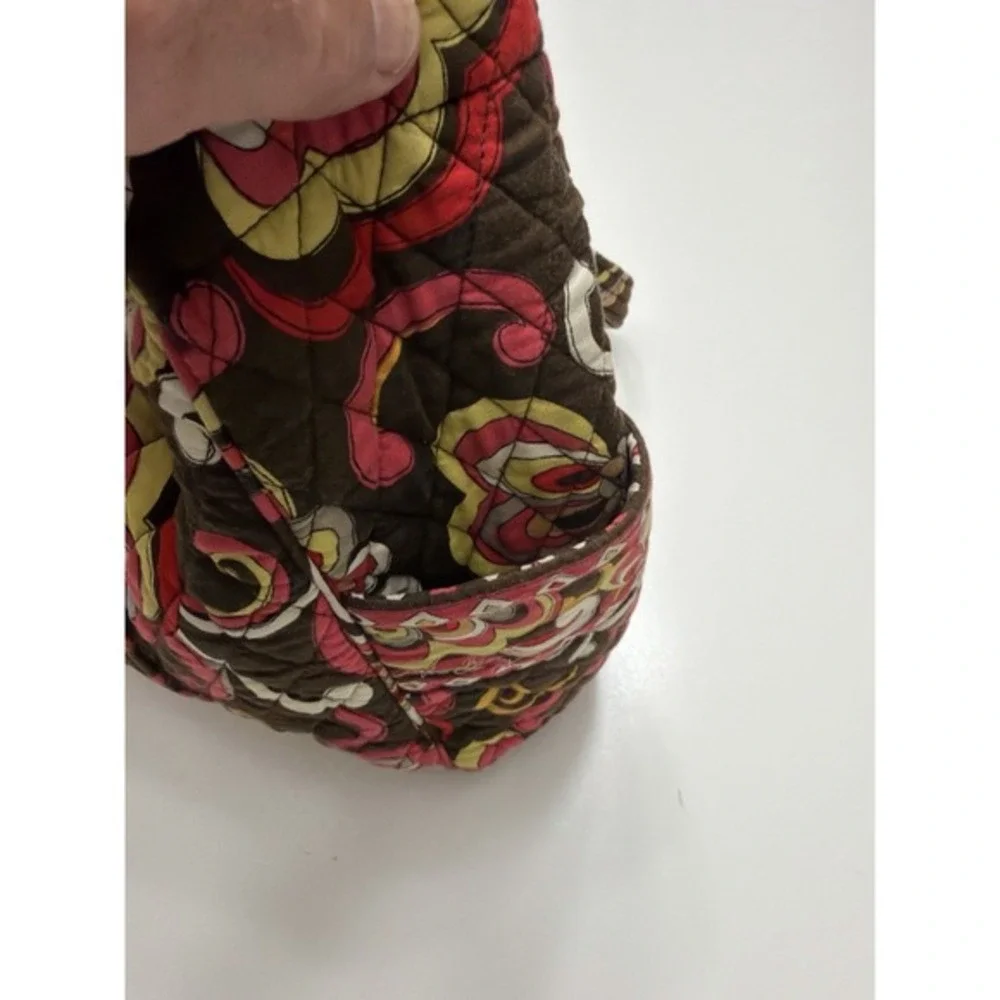 Vera Bradley Bittersweet Floral Quilted‎ Tote Bag Brown Pink.     5169